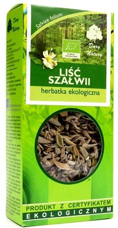 Dary Natury herbatki BIO HERBATKA LIŚĆ SZAŁWII BIO 25 g -