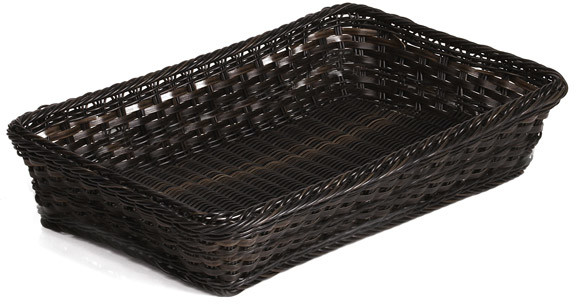 APS Koszyk prostokątny z polipropylenu GN 2/3 325x354x100 mm, czarnobrązowy | Profi Line 40249