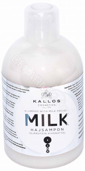 Kallos MILK szampon do włosów z wyciągiem proteiny mlecznej 1000 ml