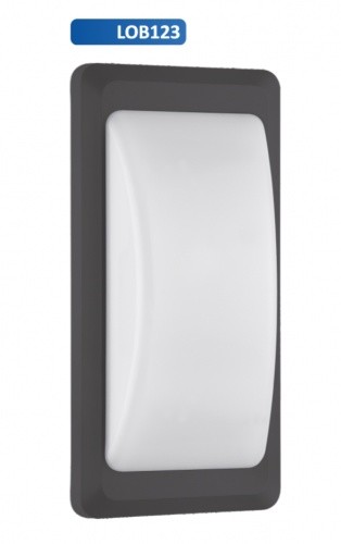 LUMAX LOB123 OPRAWA ŚCIENNA AUDOR 12W 4000K TYP 3 PROSTOKĄT LOB123