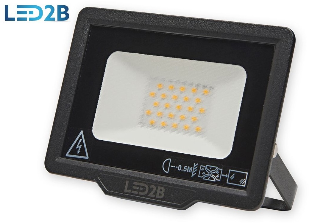 KOBI Oprawa LED MH 20W CZARNA barwa NEUTRALNA LED2B KFLNL20NBCZ