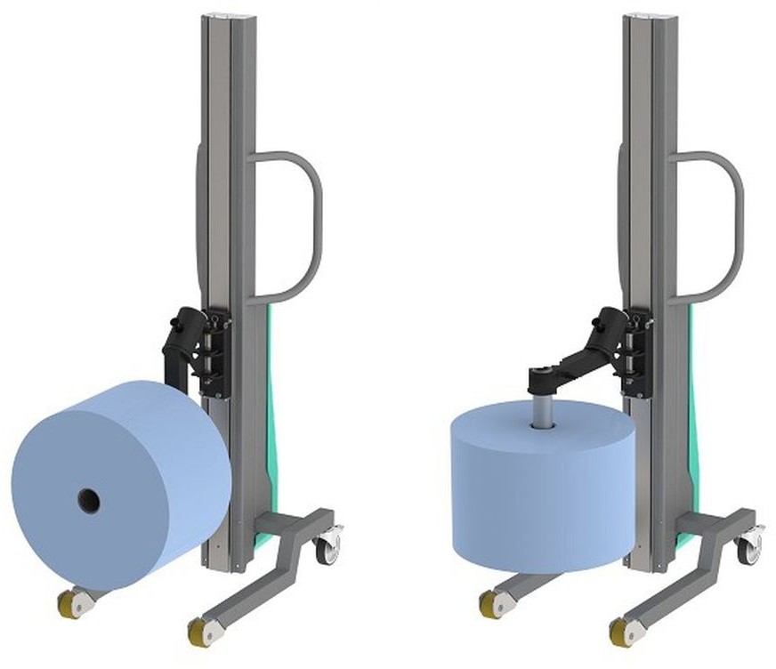 242 Wózek manipulacyjny elektryczny do przenoszenia rolek udźwig 150 kg uwysokość podnoszenia 1500 mm) 24279822 24279822