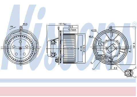 NISSENS Wentylator wnętrza NISSENS 87152