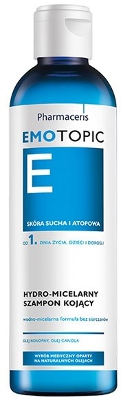 Dr Irena Eris Pharmaceris E EMOTOPIC hydro-micelarny szampon kojący 250ml + szampon kojący 125ml GRATIS