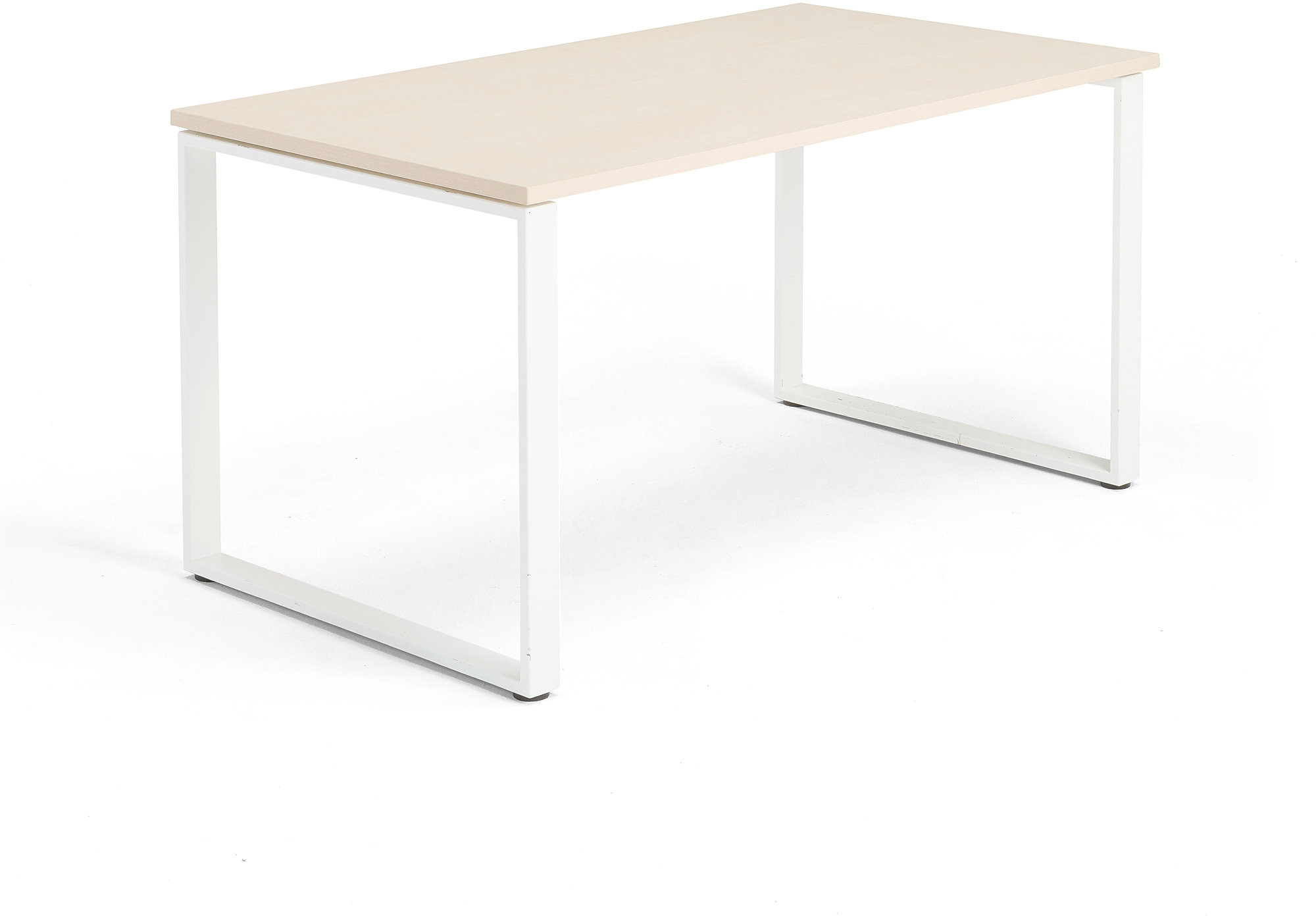 AJ Biurko Modulus rama O 1400x800 mm biała rama brzoza 1611832