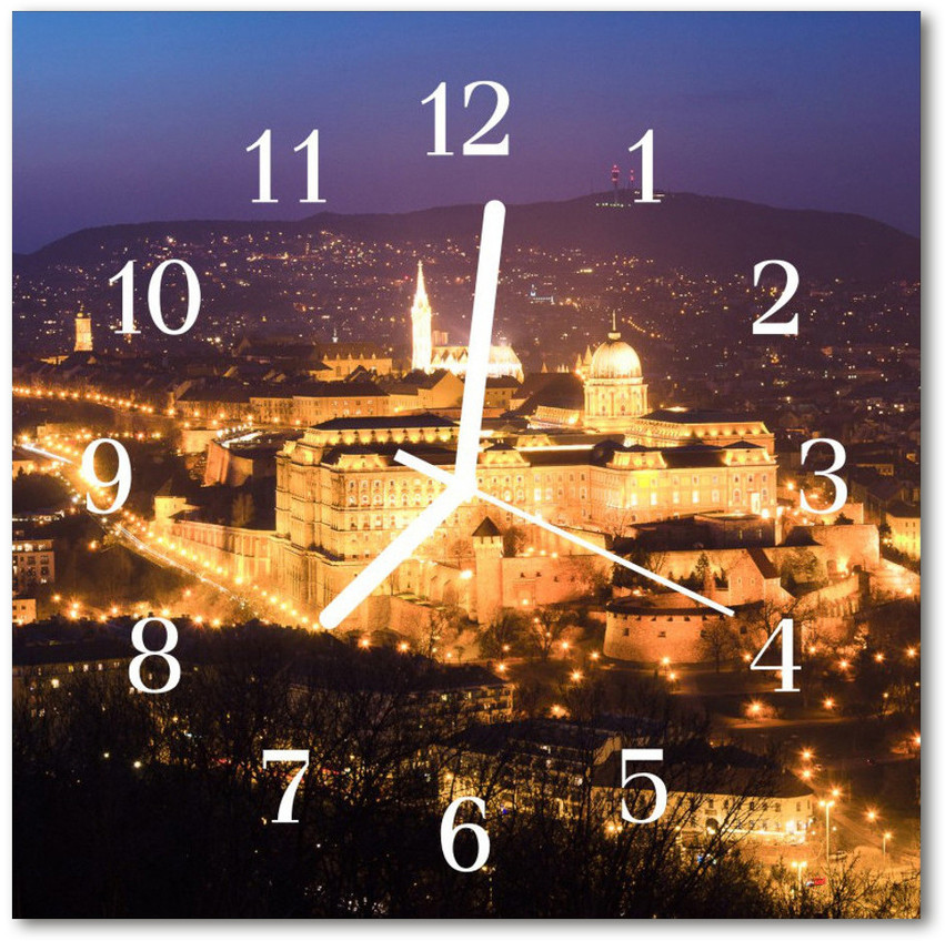 tulup pl Zegar ścienny kwadrat Miasto Budapeszt 30x30cm