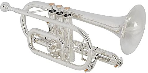 EDGWARE EDGWARE ECR01 seria koncertowa Bb Cornet z etui i posrebrzany ustnik - wykończenie srebrnej płyty ECR01