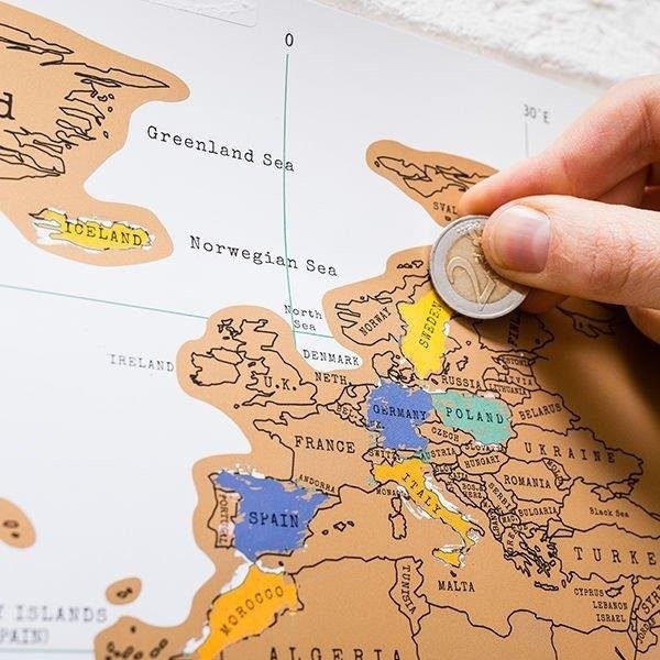 GM Mapa świata zdrapka WERSJA POLSKA UPOMINKARNIA GW1073-0