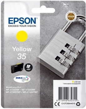 Epson 35  9.1 ML  żółty  oryginalne  Blister z RF - C13T35844020