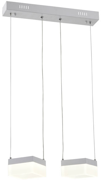 Lampa wisząca LED Gina 2 x 12 W biała 330102-01