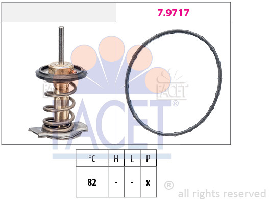 FACET Termostat, środek chłodzący 7.8937 7.8937