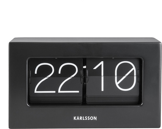 Karlsson Zegar Boxed Flip czarny mat KA5620BK