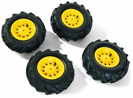 rolly toys 409303  Ogumienie pneumatyczne zapewnia Traktor żółte koła