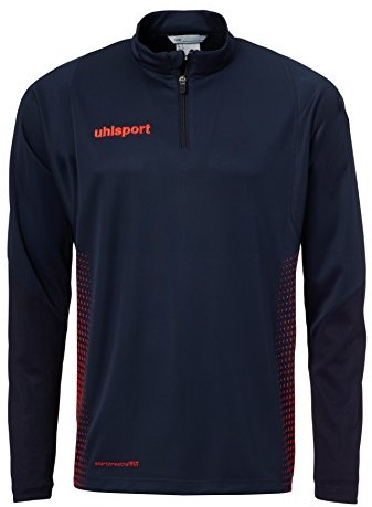 uhlsport uhlsport dziecięcy Score 1/4 Zip Top T-Shirt, morski/fluo czerwony, 164 100214610