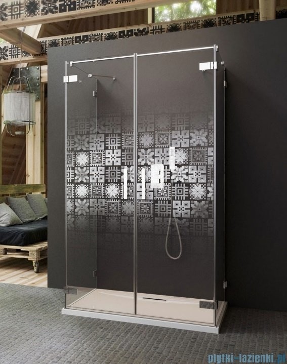 Radaway Grawer na szkle dla kabin wzór Slavic