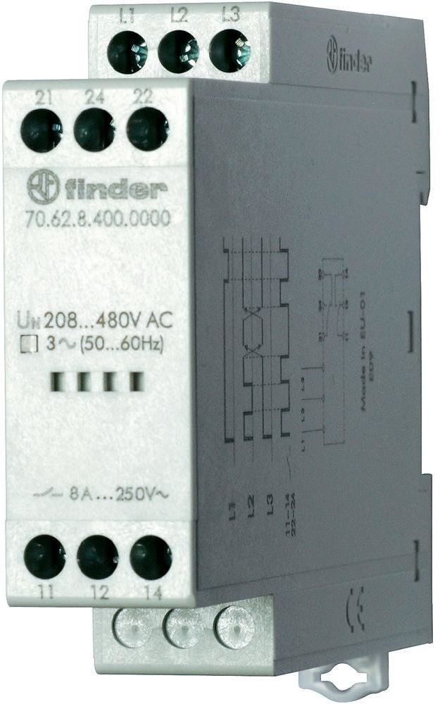 Przekaźnik kontroli napięcia, zaniku, rotacji i niskiej wartości faz 70.62.8.400.0000 706284000000