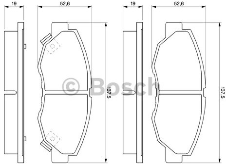 Bosch Zestaw klocków hamulcowych, hamulce tarczowe 0 986 461 124