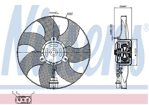 NISSENS Wentylator, chłodzenie silnika NISSENS 85543