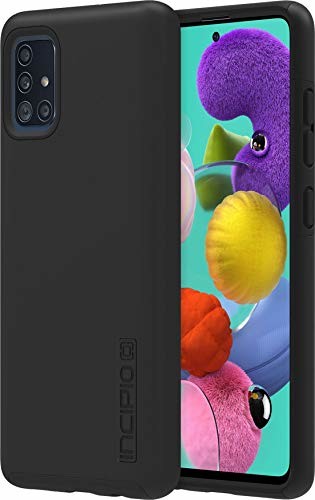 Incipio DualPro Cover do Samsung Galaxy A51 - etui z certyfikatem Samsung (czarny) [bardzo wytrzymałe etui na telefon komórkowy I absorbujące uderzenia I powłoka Soft-Touch I Hybrid] - SA-1037-BLK ZES-K8FN0-411