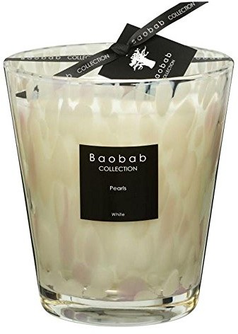 Baobab Świeca max16pw Pearls White, wosku świecowego, 16 x 10 x 16 cm MAX16PW