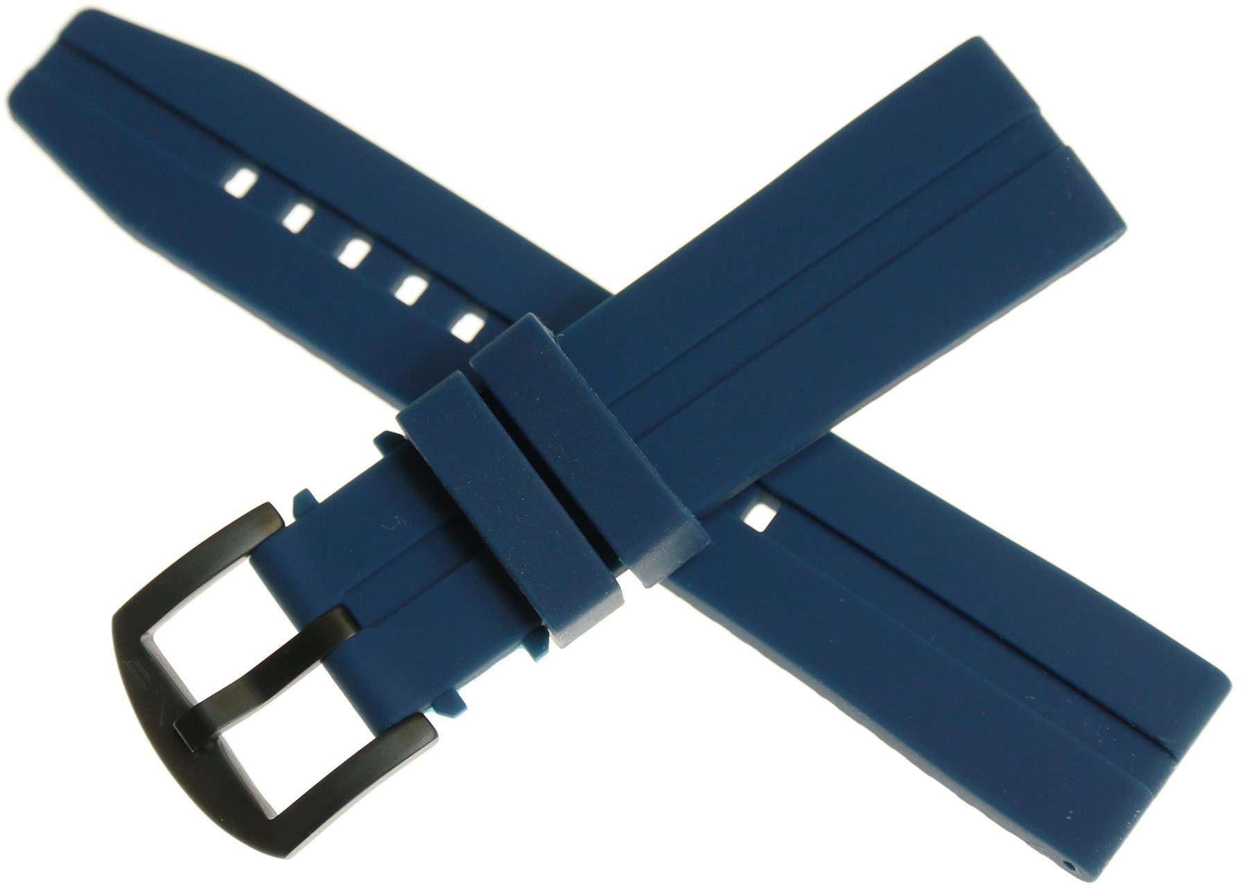 VOSTOK EUROPE Pasek do zegarka Vostok Europe Almaz Silikonowy C257 Granatowy Czarna matowa klamra  | GRATIS