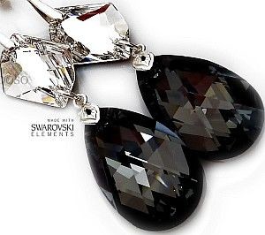Swarovski Arande NEW piękne długie kolczyki NIGHT COSMO 1891259447