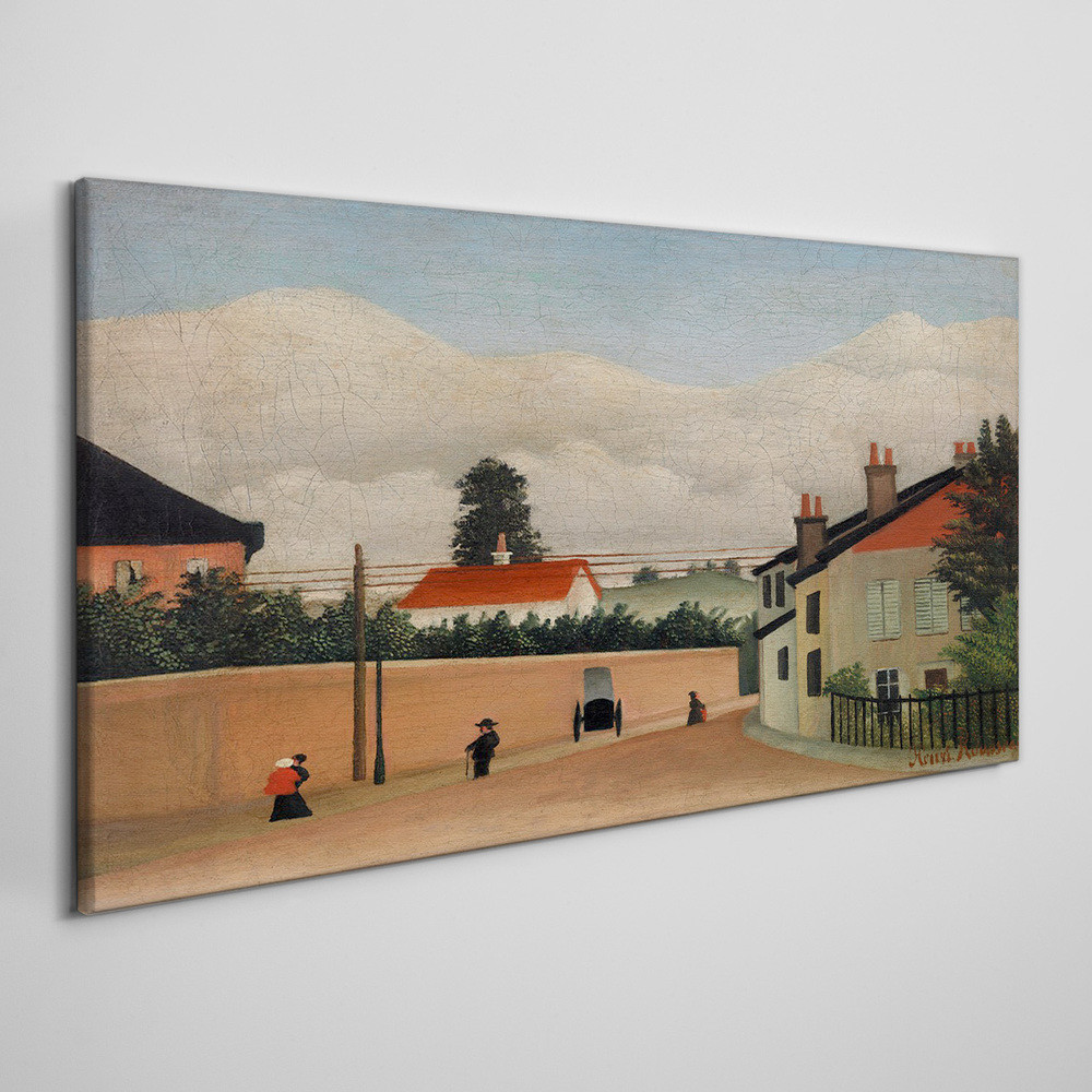 PL Coloray Obraz na Płótnie Miasto Ulica Góra Niebo 100x50cm