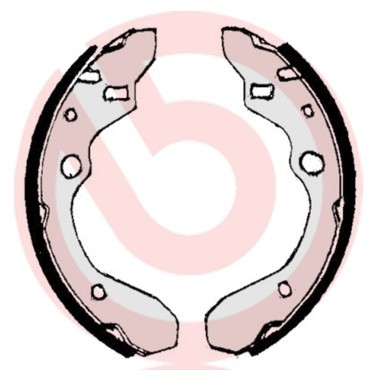 BREMBO Zestaw szczęk hamulcowych S 49 506