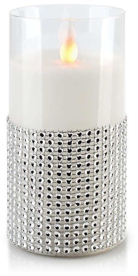 Mondex Świeca Led Woskowa Mondex Salma Biała 15 Cm W96h