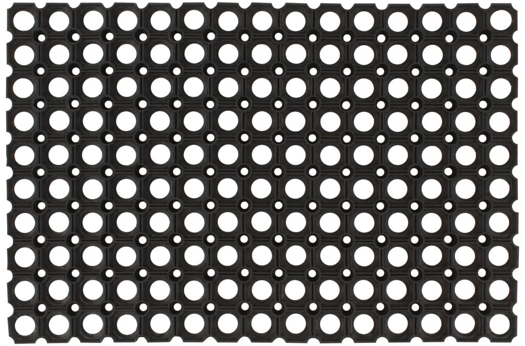 vidaXL Gumowe maty, wycieraczki, 5 szt., 16 mm, 40 x 60 cm