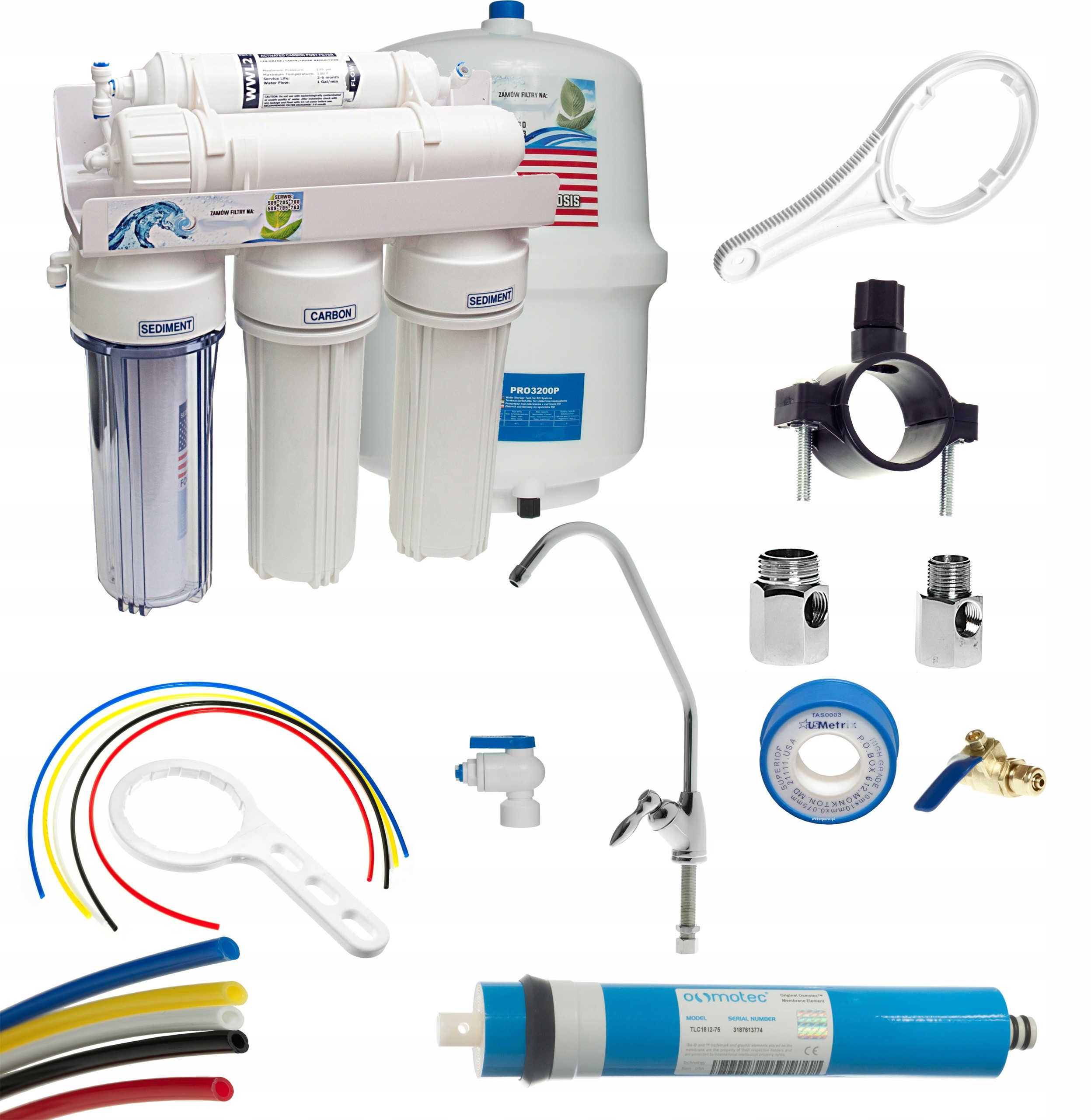 Filtr Do Wody RO5 Odwrócona Osmoza 75 Gpd Vontron