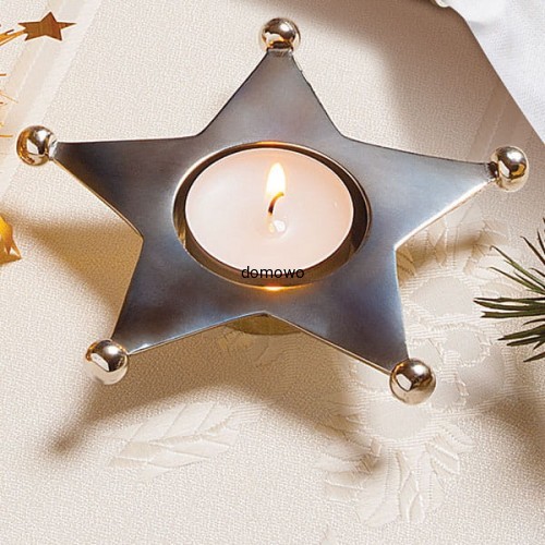 STALOWY ŚWIECZNIK NA TEA-LIGHT 