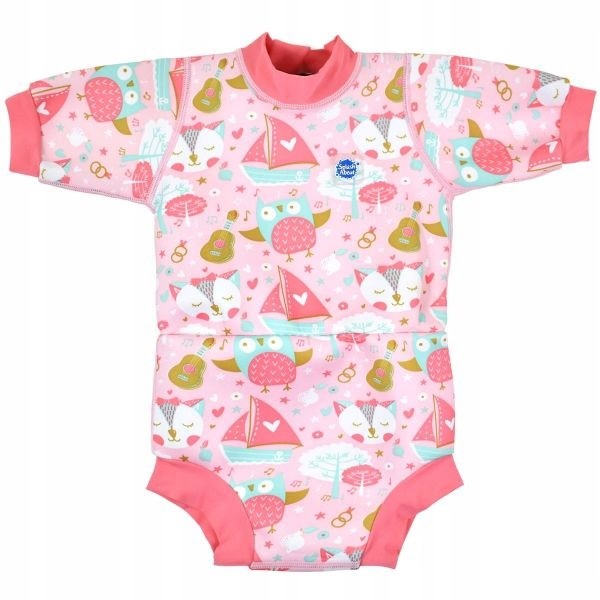 Pianka z pieluszką do pływania 2w1 sówka/ kotek L