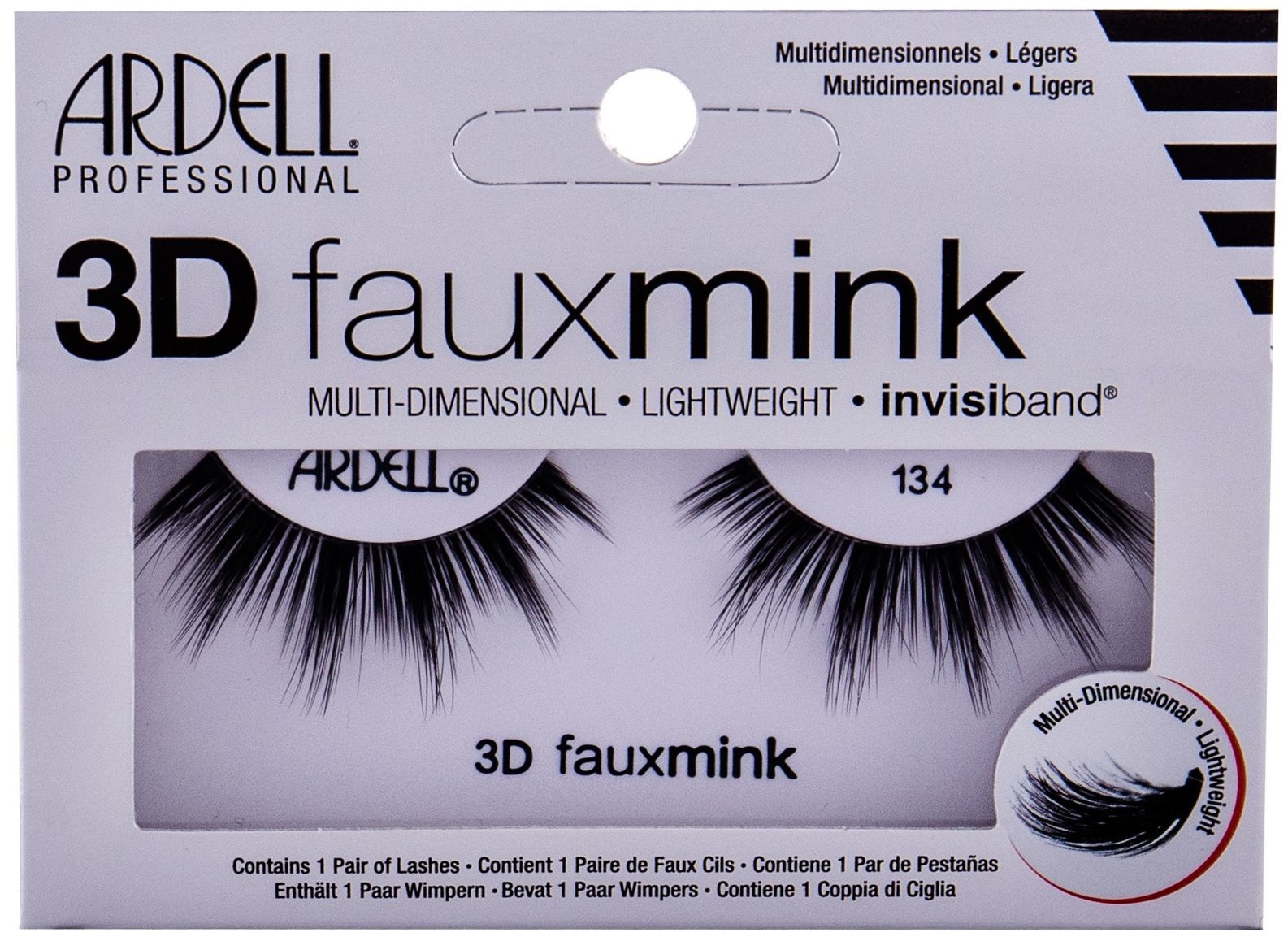 Ardell 3D Faux Mink 134 sztuczne rzęsy 1 szt dla kobiet Black