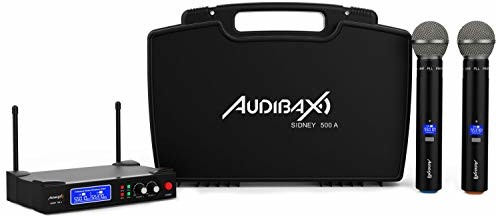 Audibax Audibax Sidney 500 A profesjonalny mikrofon bezprzewodowy, UHF, podwójny uchwyt, w zestawie walizka 10142659