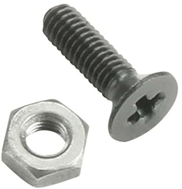 Adam Hall ah Hardware Hardware 5420 BLK M100 AH zestaw 100 śrub krzyżowych M3 x 10 czarny z nakrętką do gniazd XLR w worku 5420BLKM100AH