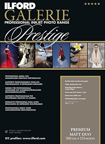 ILFORD GALERIE Ilford Galerie Prestige Premium Matt Duo 200 GSM A3+ - 329 mm x 483 mm 25 arkuszy GA6848329484