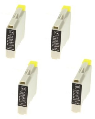 DrTusz 4x Tusz Zamiennik LC-1000 BK do Brother LC1000BK) Czarny)|