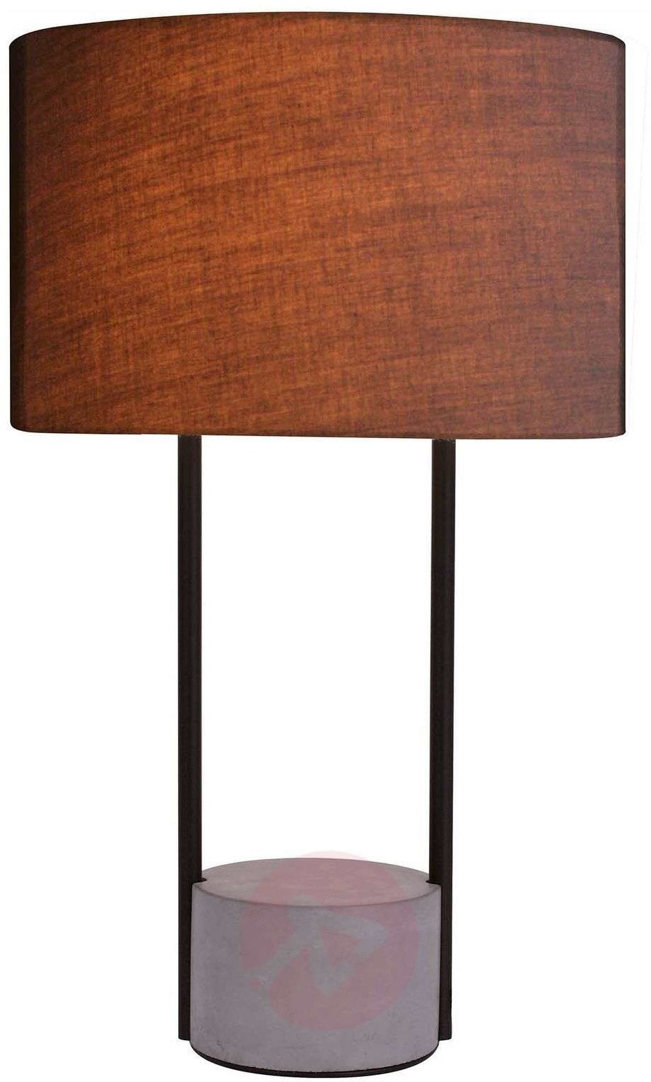 Viokef Lampa stołowa Allegro z kloszem tekstylnym, szara