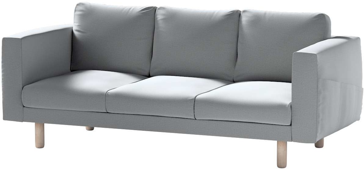 Dekoria pl pl Pokrowiec na sofę Norsborg 3-osobową ciemno szary welwet 213 x 88 x 85 cm Ingrid 1022-705-42