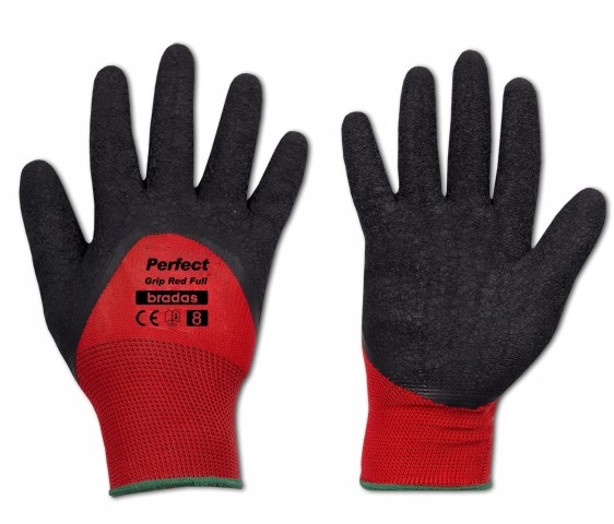 Фото - Засоби захисту PERFECT Rękawice ochronne  GRIP RED FULL lateks rozmiar 9 