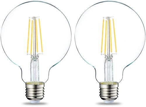 AmazonBasics LED E27 Edison Screw G93 Globe Bulb,,,,, 14.5 W (equivalent to 100 W), przezroczysty, 2 szt. w opakowaniu 929001387904