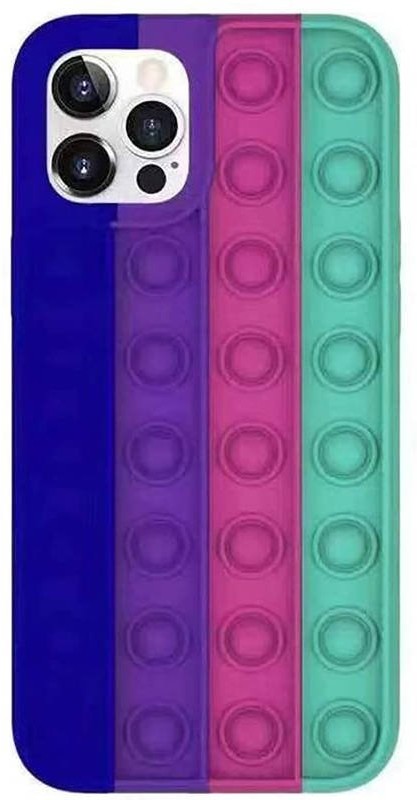 Etui IPHONE 12 PRO MAX Bąbelkowe Elastyczne Push Bubble Case niebieski, fioletowy, różowy, zielony