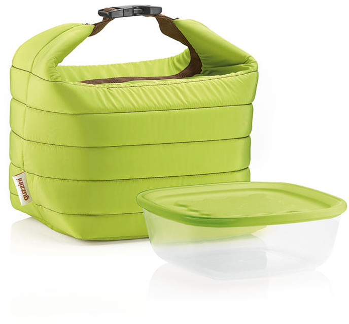 Guzzini On The Go Torba Termiczna Z Pojemnikiem Zielona 22,5x50,0x43,8 0329.50.84