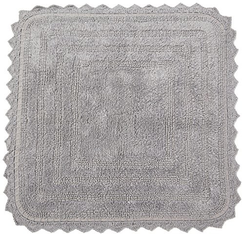DII Ultra Soft Spa Cotton Crochet Square Bath Mat or Rug Place in Front of Shower, Vanity, Bath Tub, Sink, and Toilet, 24