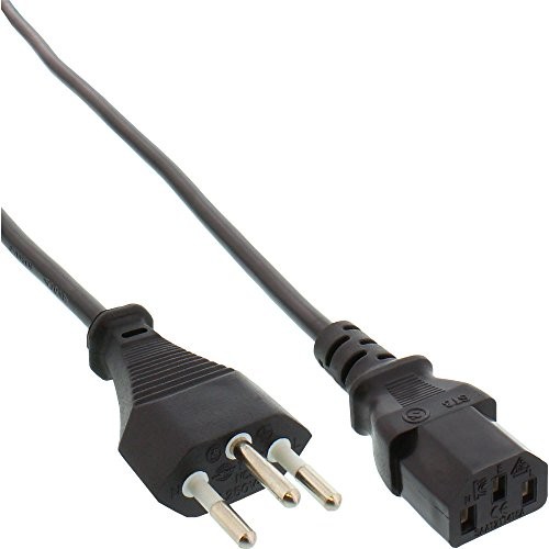 InLine 16653R kabel sieciowy, wtyczka sieciowa Szwajcaria na wtyczkę IEC C13, 3 m