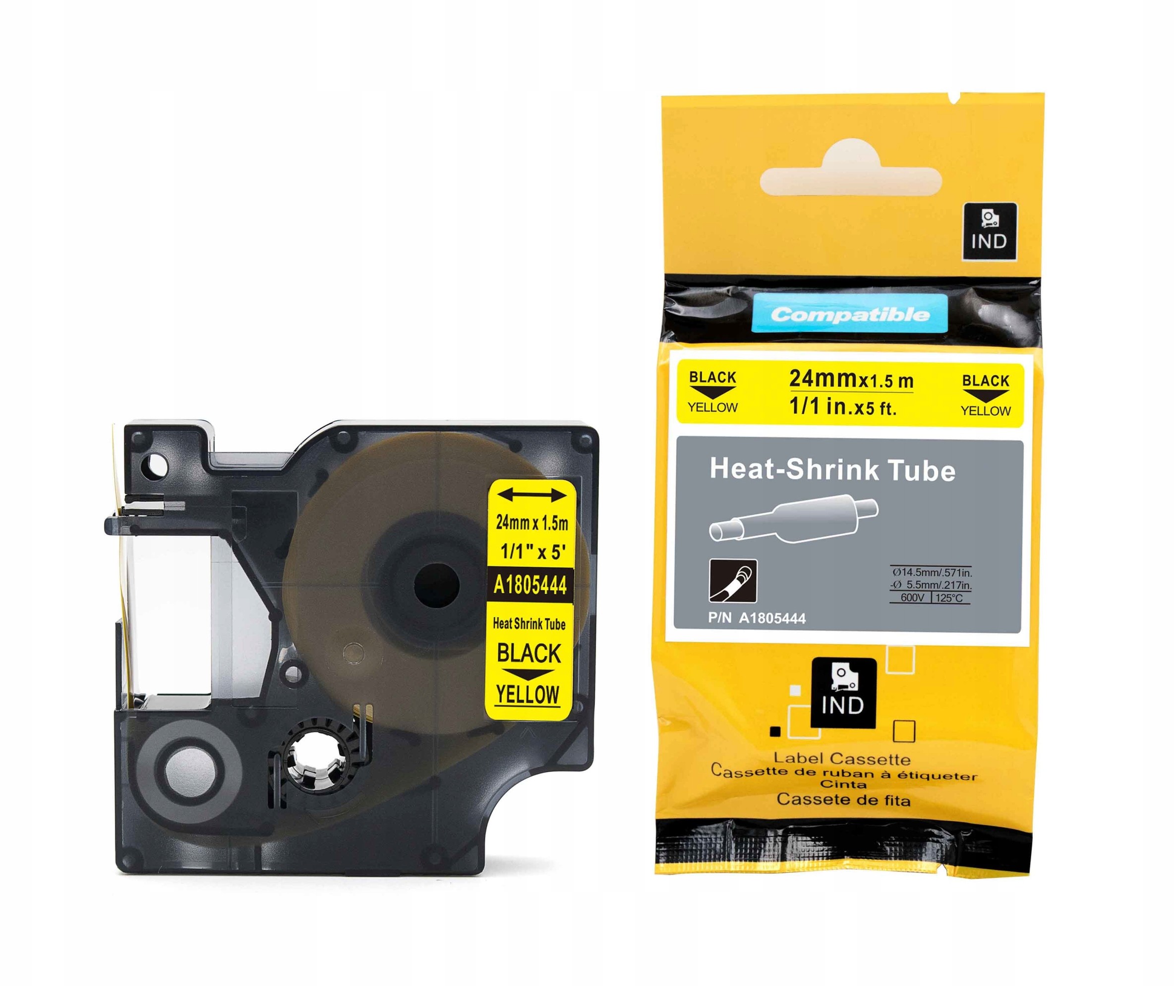 Dymo Rurka termo do Rhino 1805444 24mm 1,5m żółta