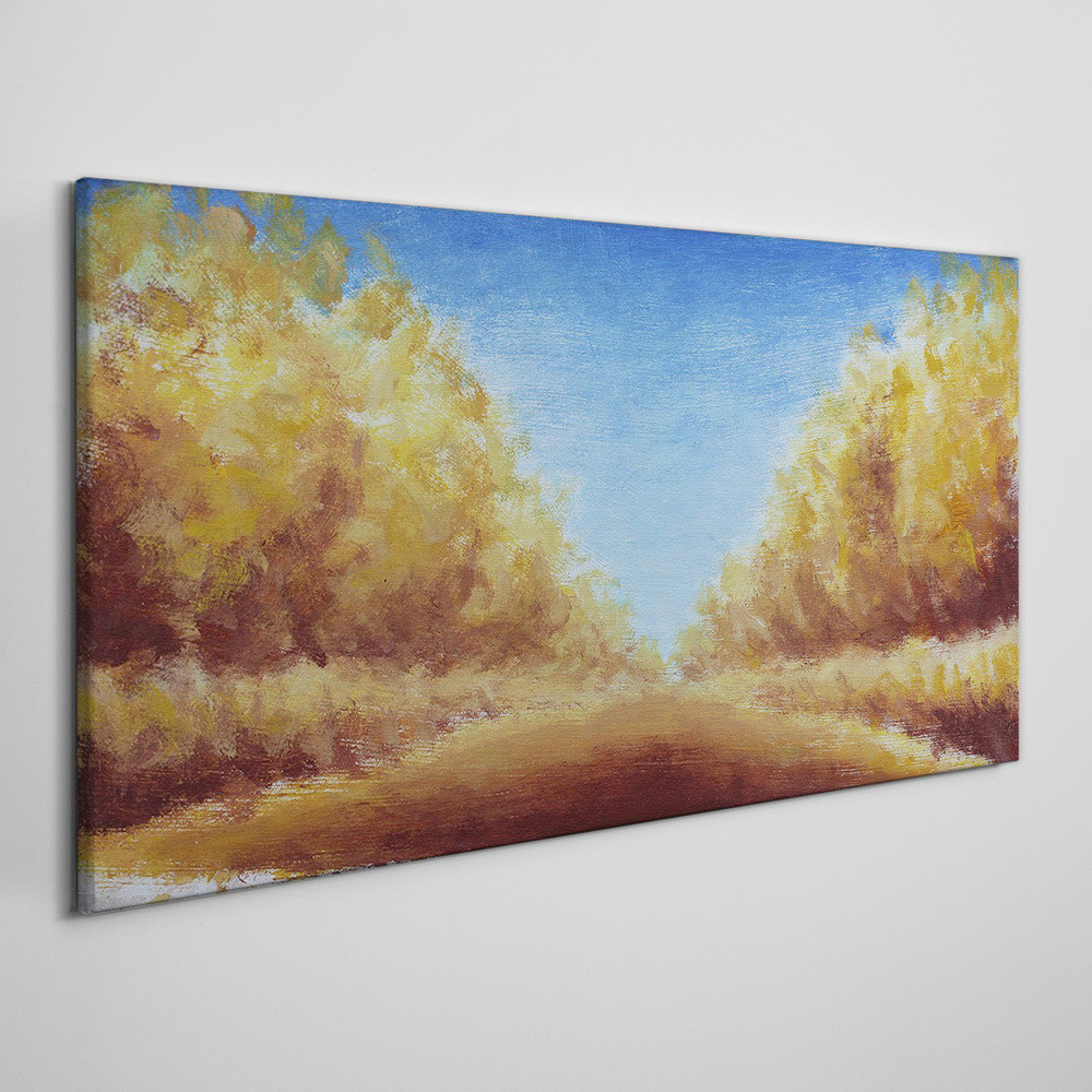 PL Coloray Obraz Canvas las jesień niebo 140x70cm