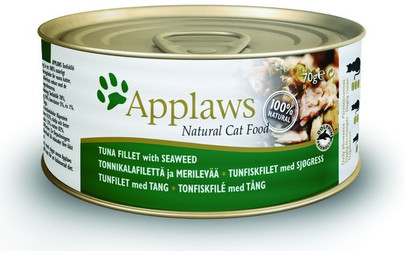 Applaws Cat Tin Tuna Fillet with Seaweed 12x(6x156g) mokra karma dla kota Filet z tuńczyka i wodorosty