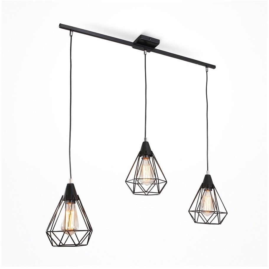 Light4home Żyrandol na drutu DIAMOND 3xE27/60W/230V 83 cm